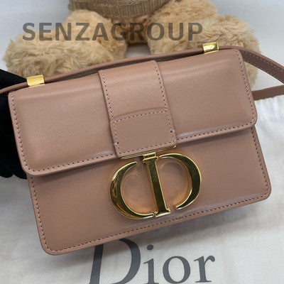 Dior Montaigne Mini Shoulder Bag Pink Gold Hardware Classic Women's Fashion