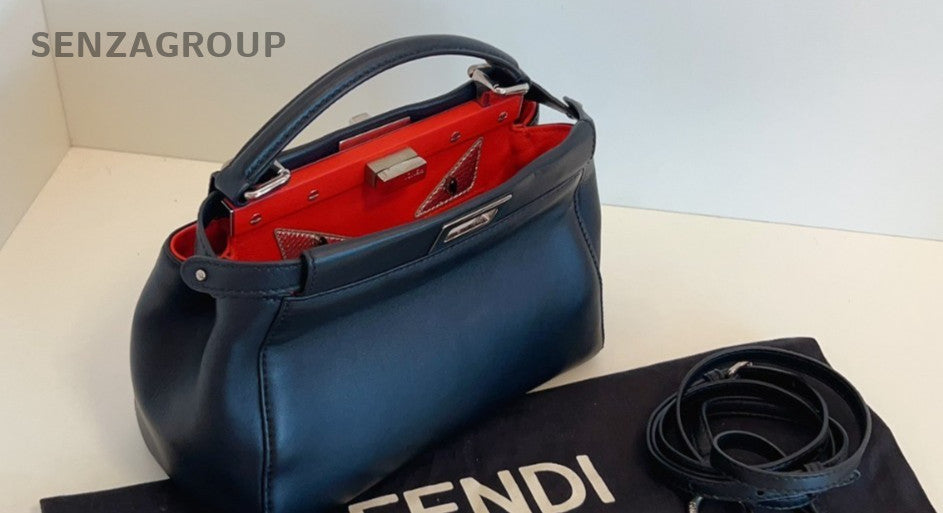 Fendi peekaboo mini Top Handle Shoulder Crossbody Bag Women Black