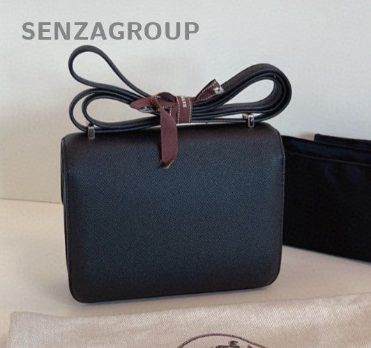 Hermes Constance Mini Epsom Leather Shoulder Bag Crossbody Black Women Classic