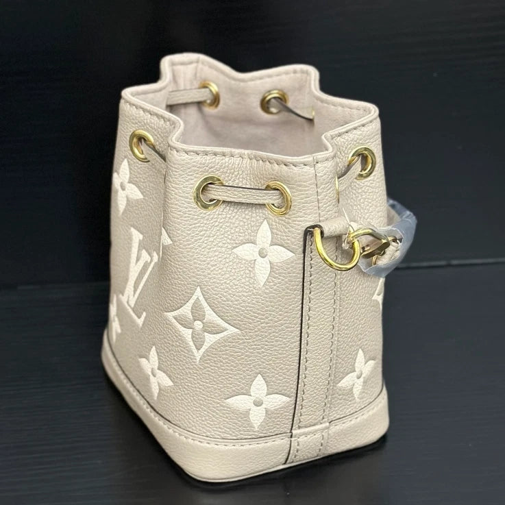 Louis Vuitton Noe Gold Gray Shoulder Bag Crossbody Excellent