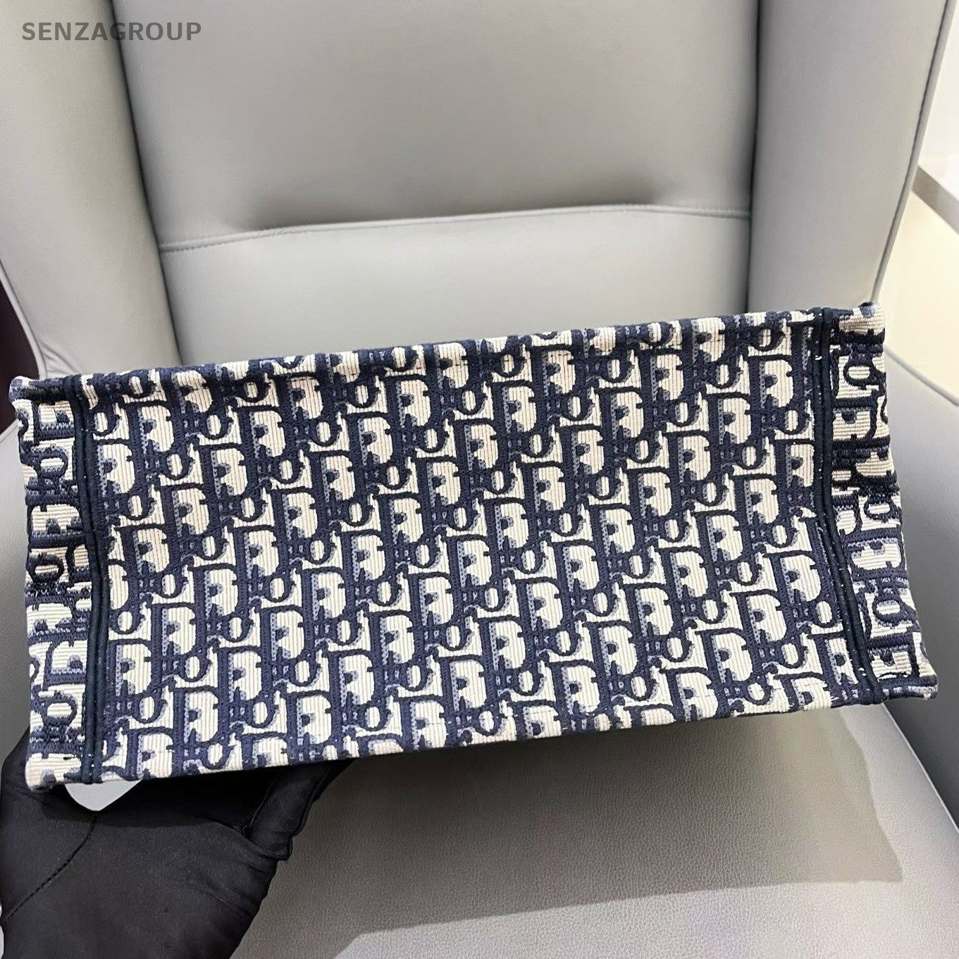 Dior Book Tote Medium Tote Bag Blue White Women's Handbag