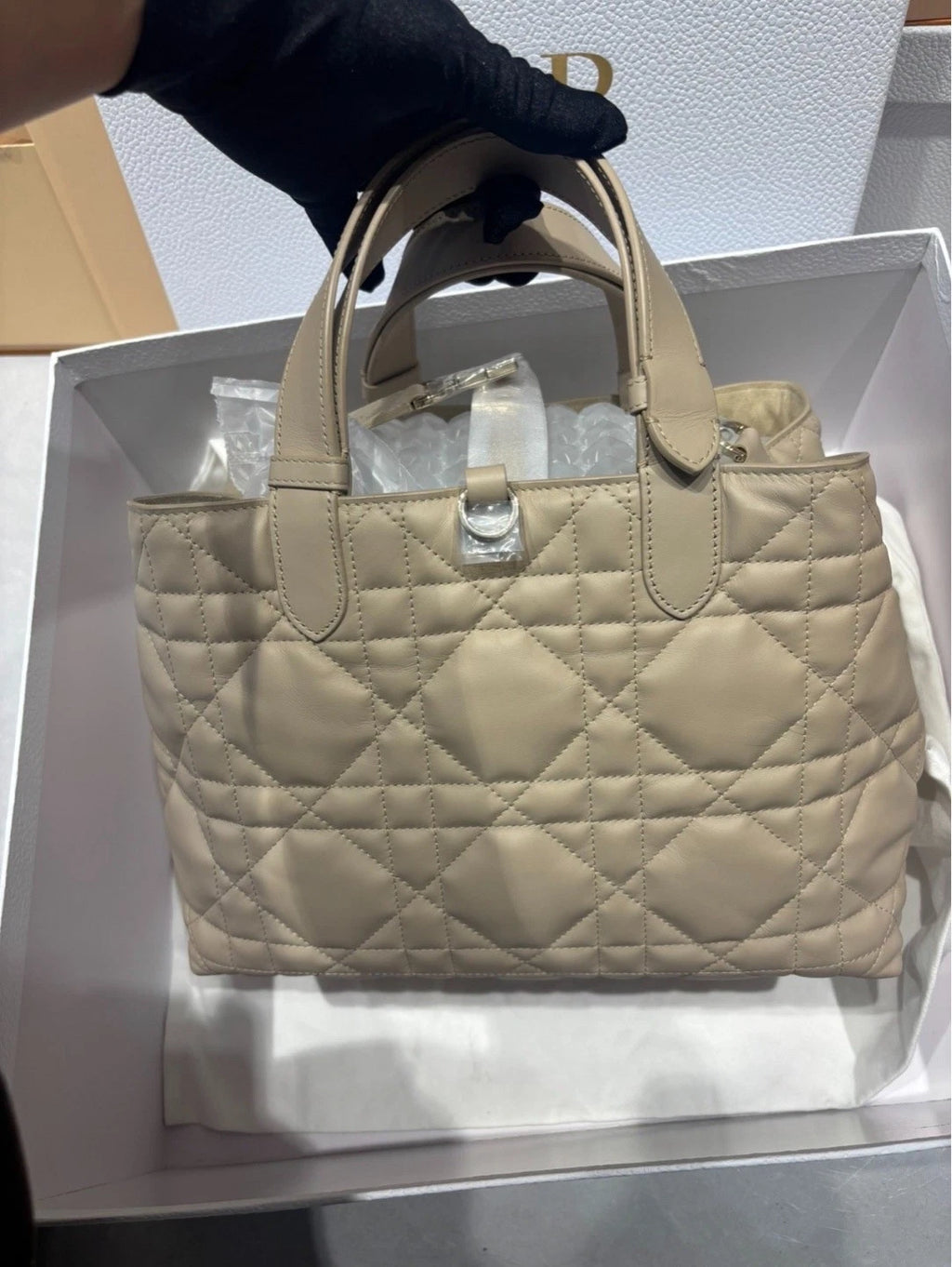 Dior Beige Medium Tote Handbag Bucket Bag For Women