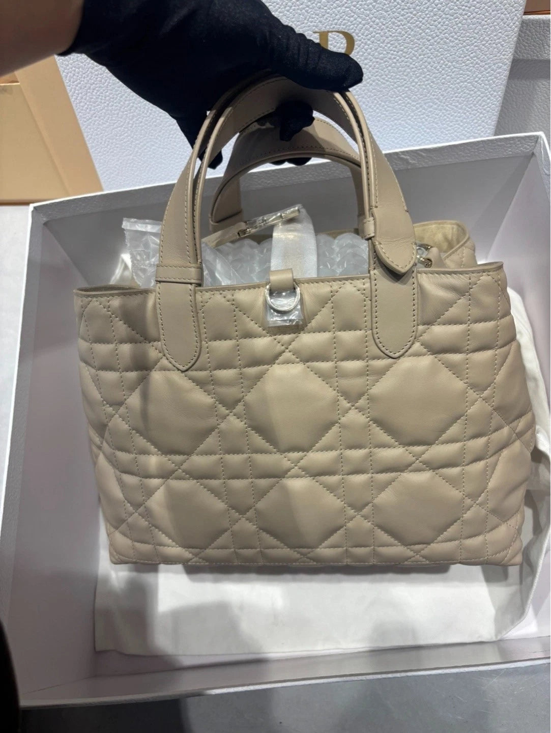 Dior Beige Medium Tote Handbag Bucket Bag For Women