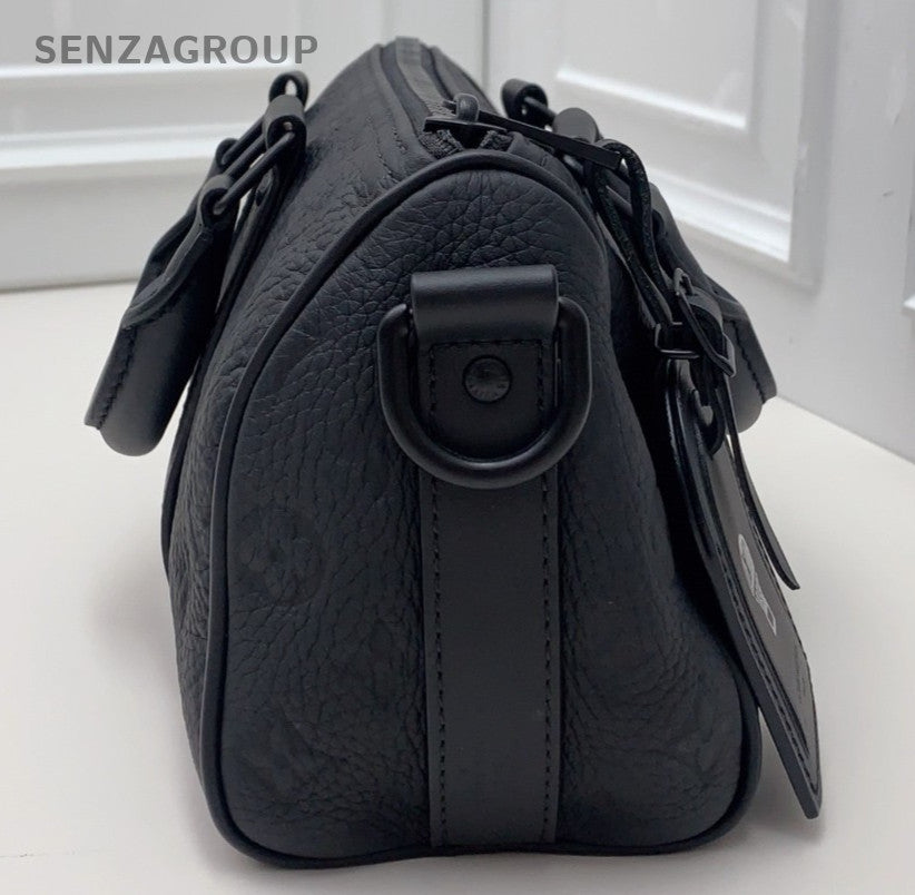 Louis Vuitton Keepall25 Monogram Top Handle Bag Crossbody Black Unisex Adults