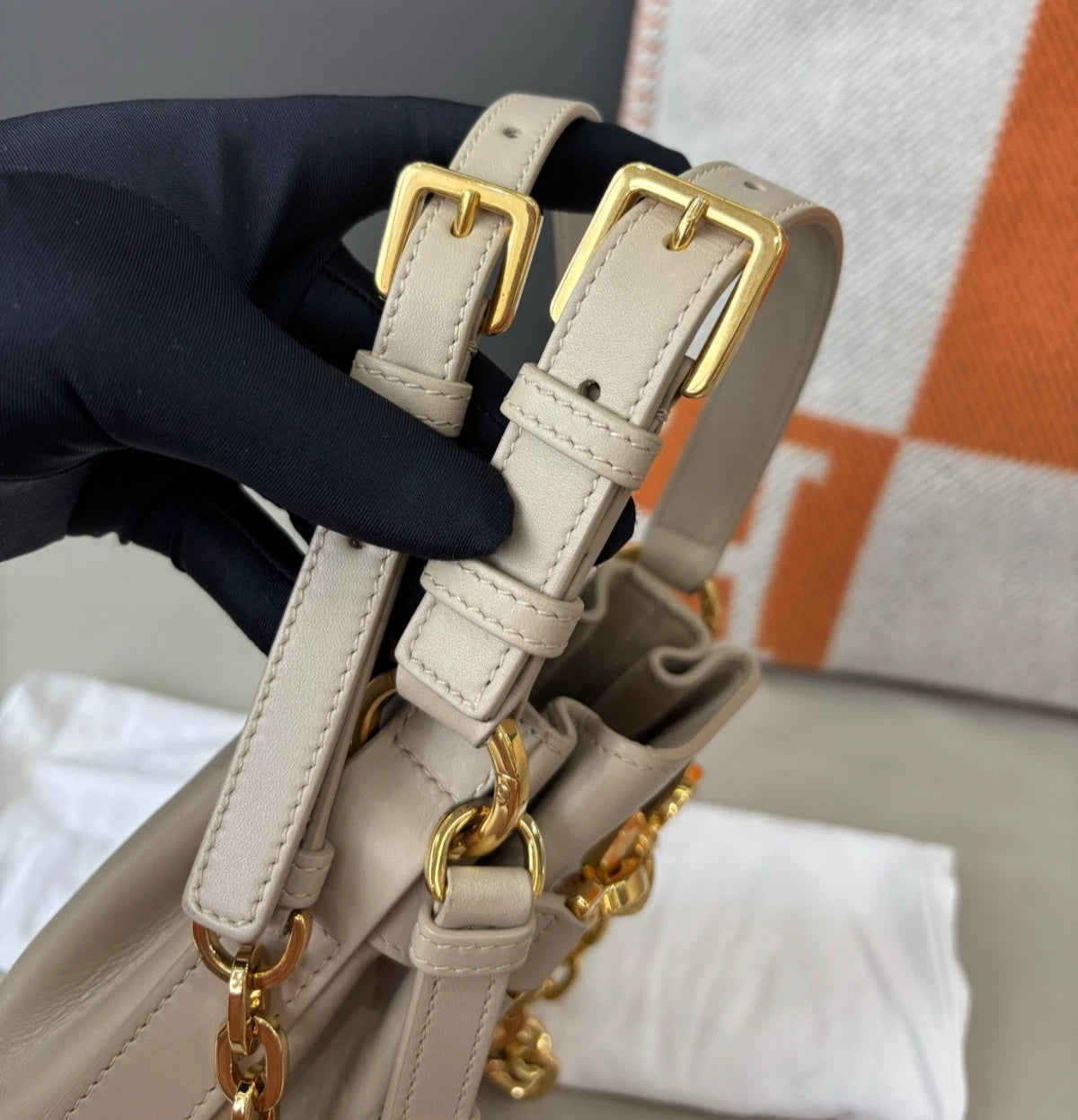 Christian Dior C'est PM Calfskin Bucket Top Handle Bag Shoulder Bag Women