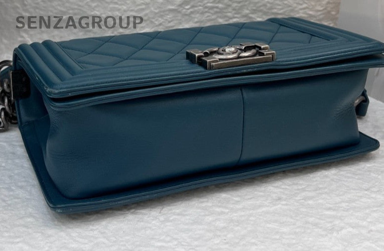 Chanel leboy MM Shoulder Crossbody Bag Dark Blue Women