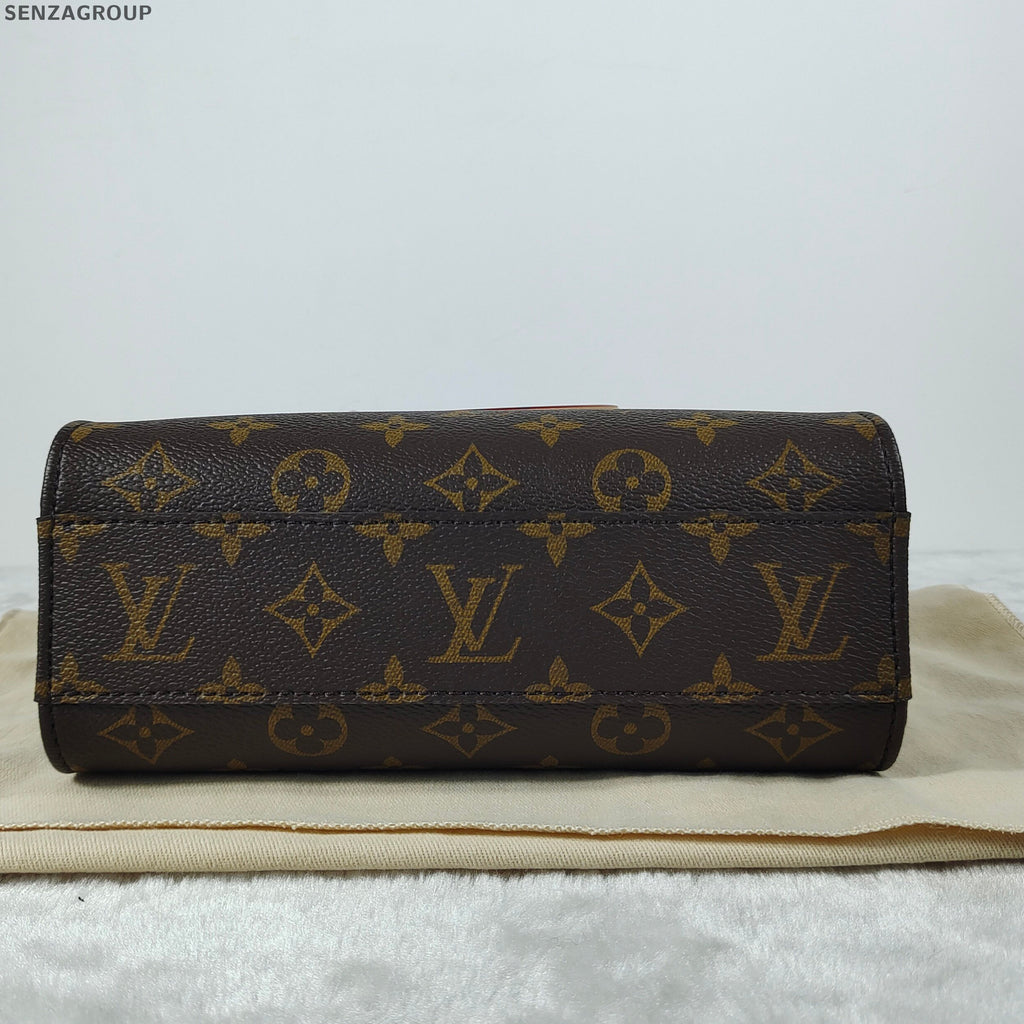 Louis Vuitton Sac Plat BB Monogram Handbag Brown Classic Women's