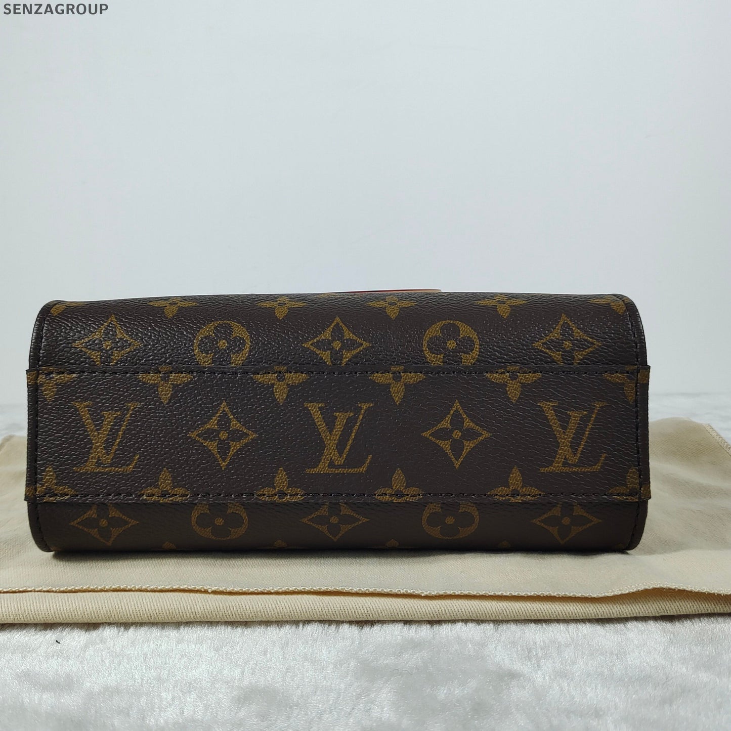 Louis Vuitton Sac Plat BB Monogram Handbag Brown Classic Women's