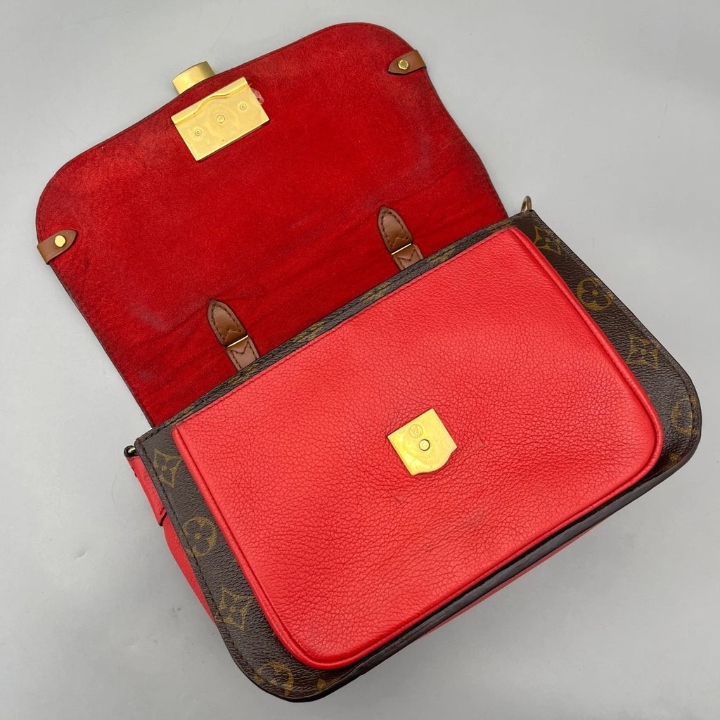 Louis Vuitton Red Lock Messenger Bag For Women