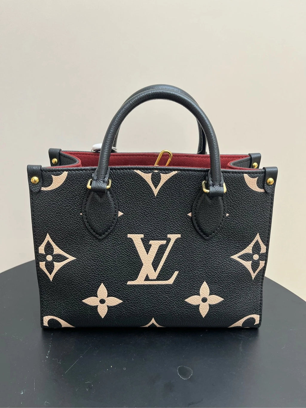 Louis Vuitton Onthego Black White Small Tote Bag For Women