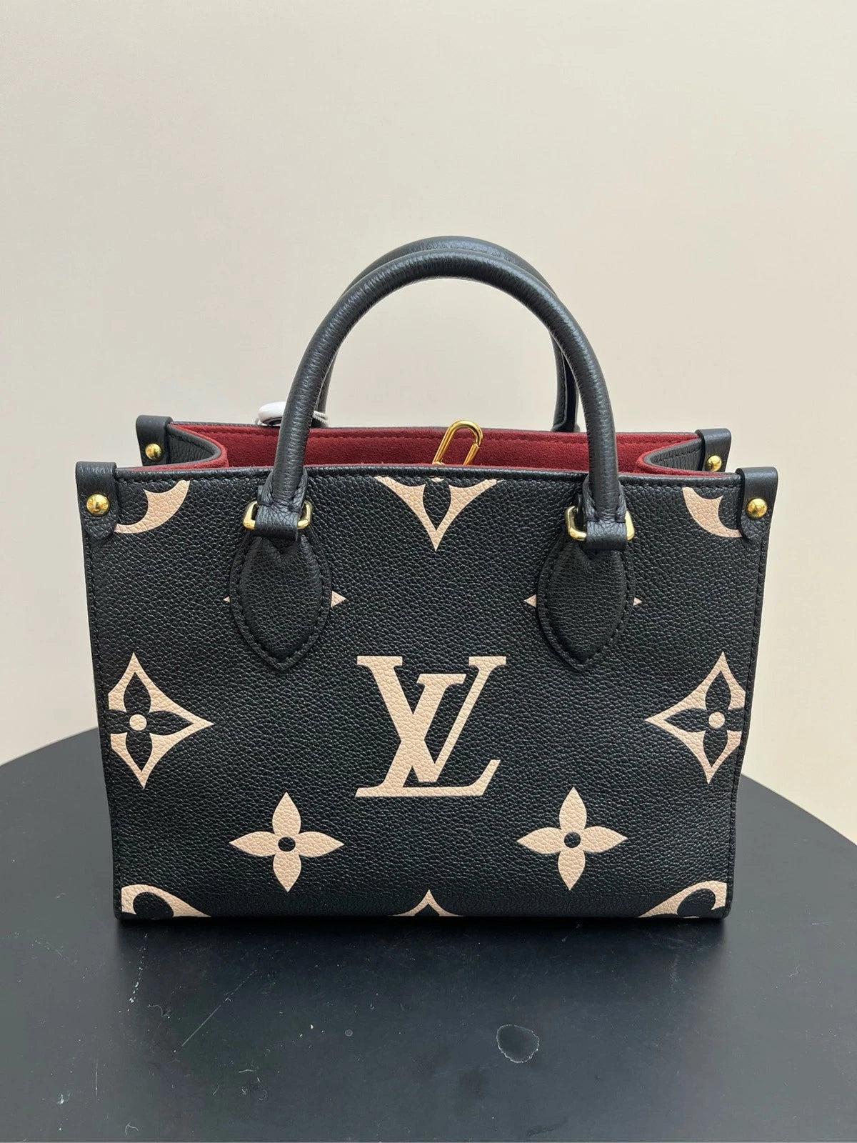 Louis Vuitton Onthego Black White Small Tote Bag For Women