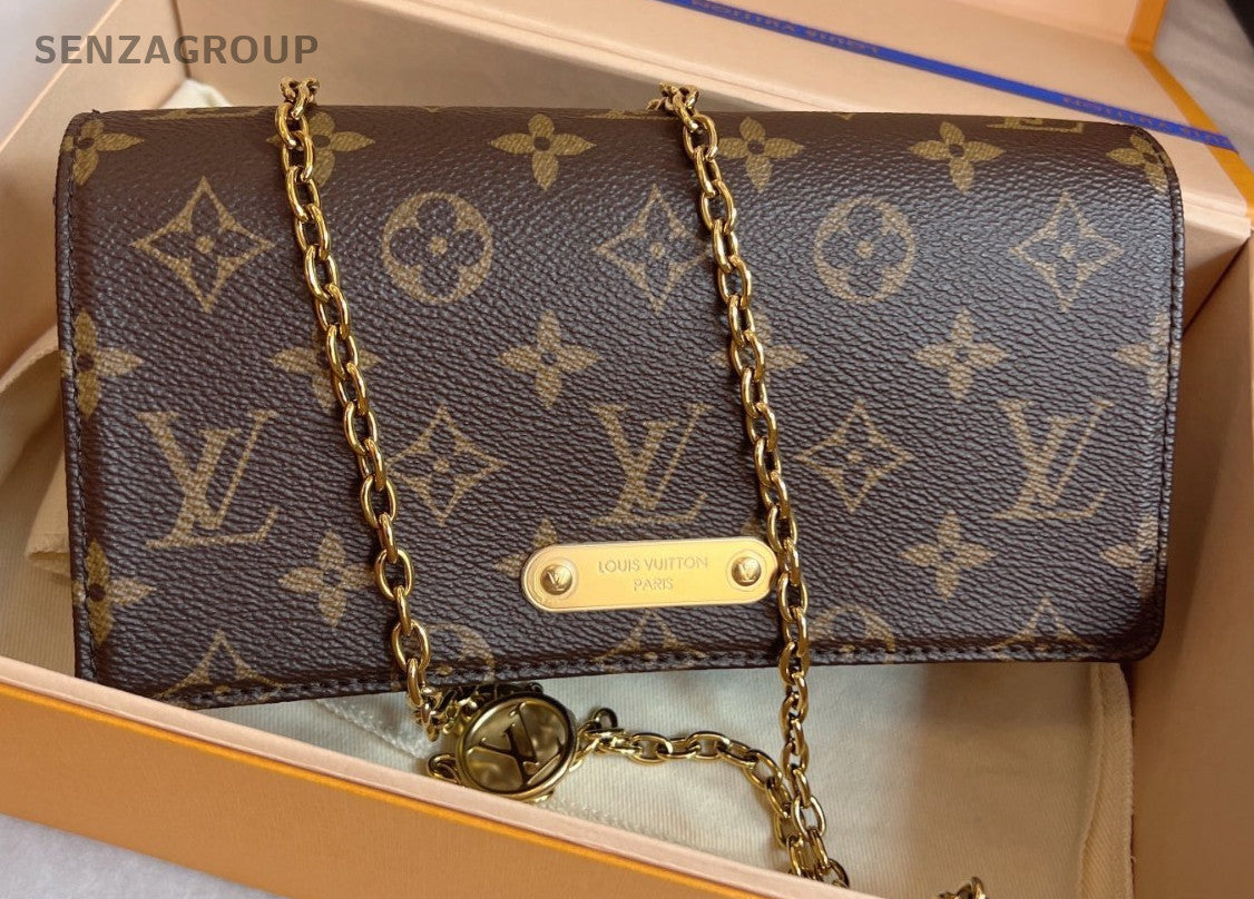 Louis Vuitton Lily Woc Monogram Chain Shoulder bag Crossbody Women Brand NEW