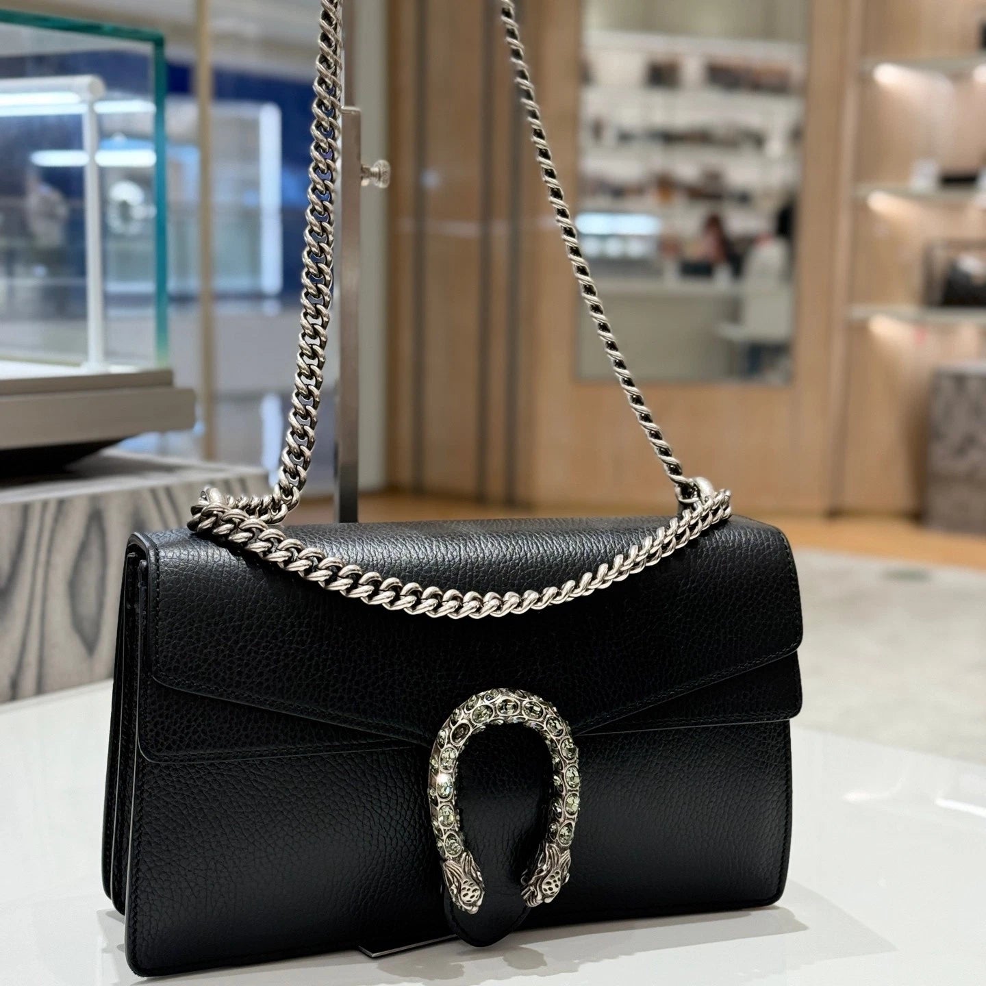 GUCCI Medium Black Dionysus Shoulder Bag For Women