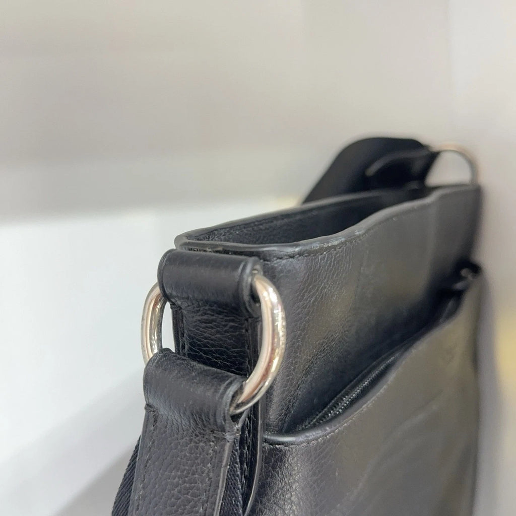 Coach Black Leather Shoulder Crossbody Bag For Women