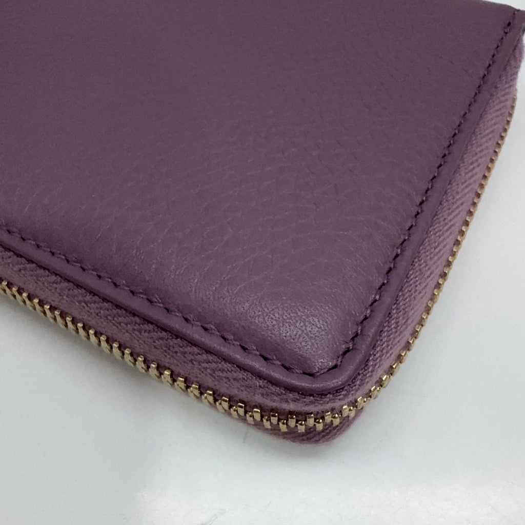 Gucci Light Purple Bamboo Limited Zip Long Wallet Clutch For Women