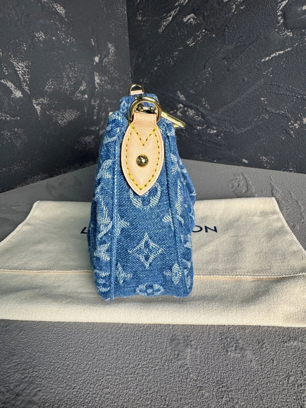 Louis Vuitton Pochette Valley Denim Monogram Shoulder Bag