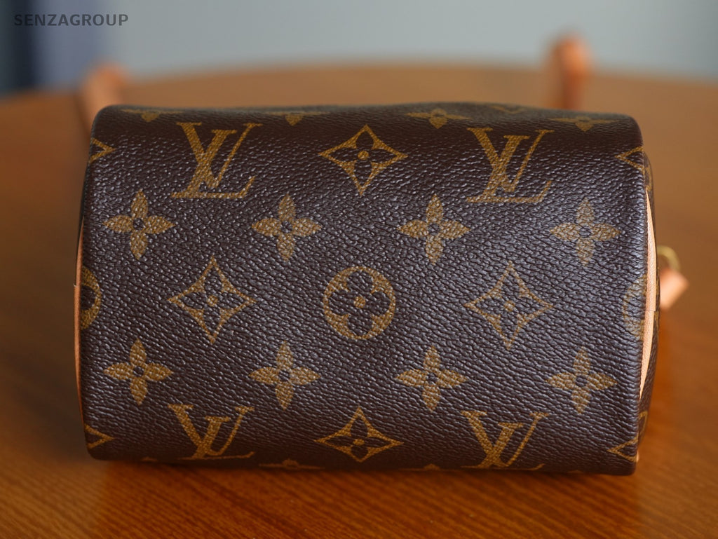 Louis Vuitton Monogram Nano Speedy Crossbody Shoulder bag Women Brown Classic