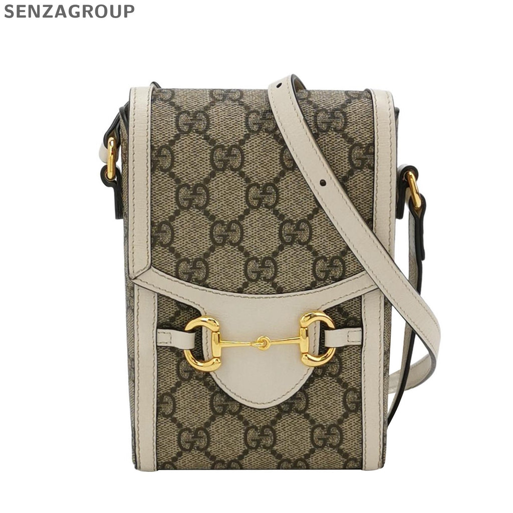 Gucci 1955 GG Supreme Shoulder Bag Brown White Classic Women