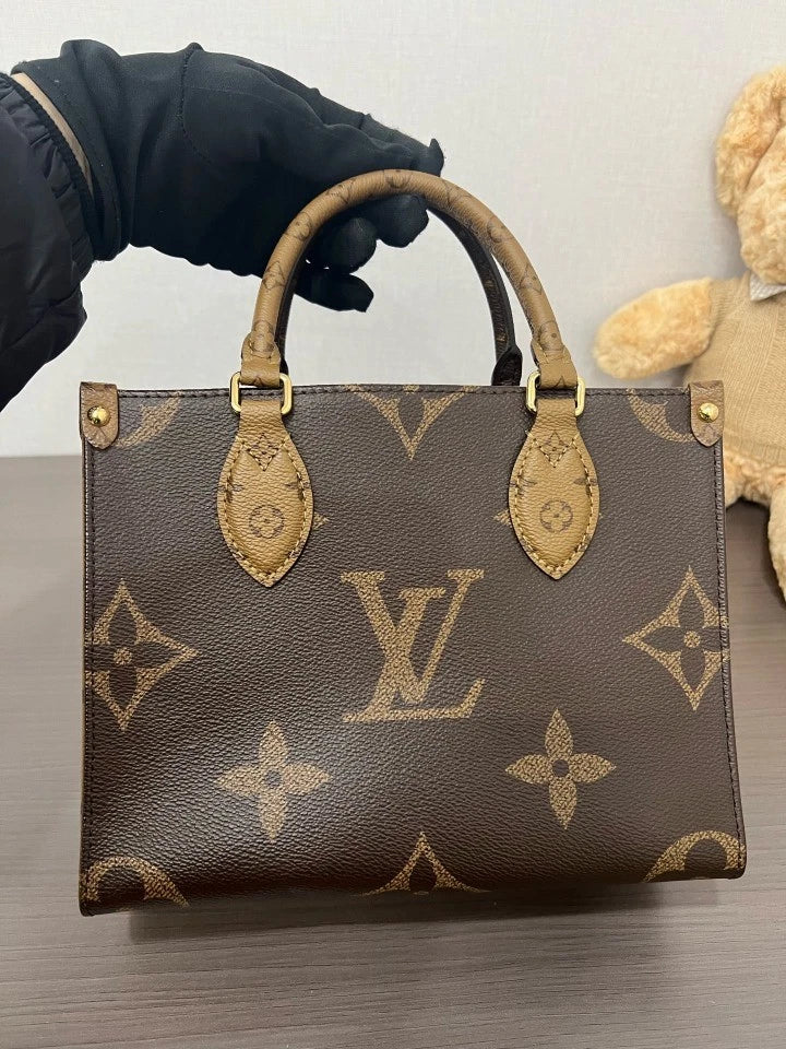 Louis Vuitton Canvas On The Go Small Tote Bag For Women
