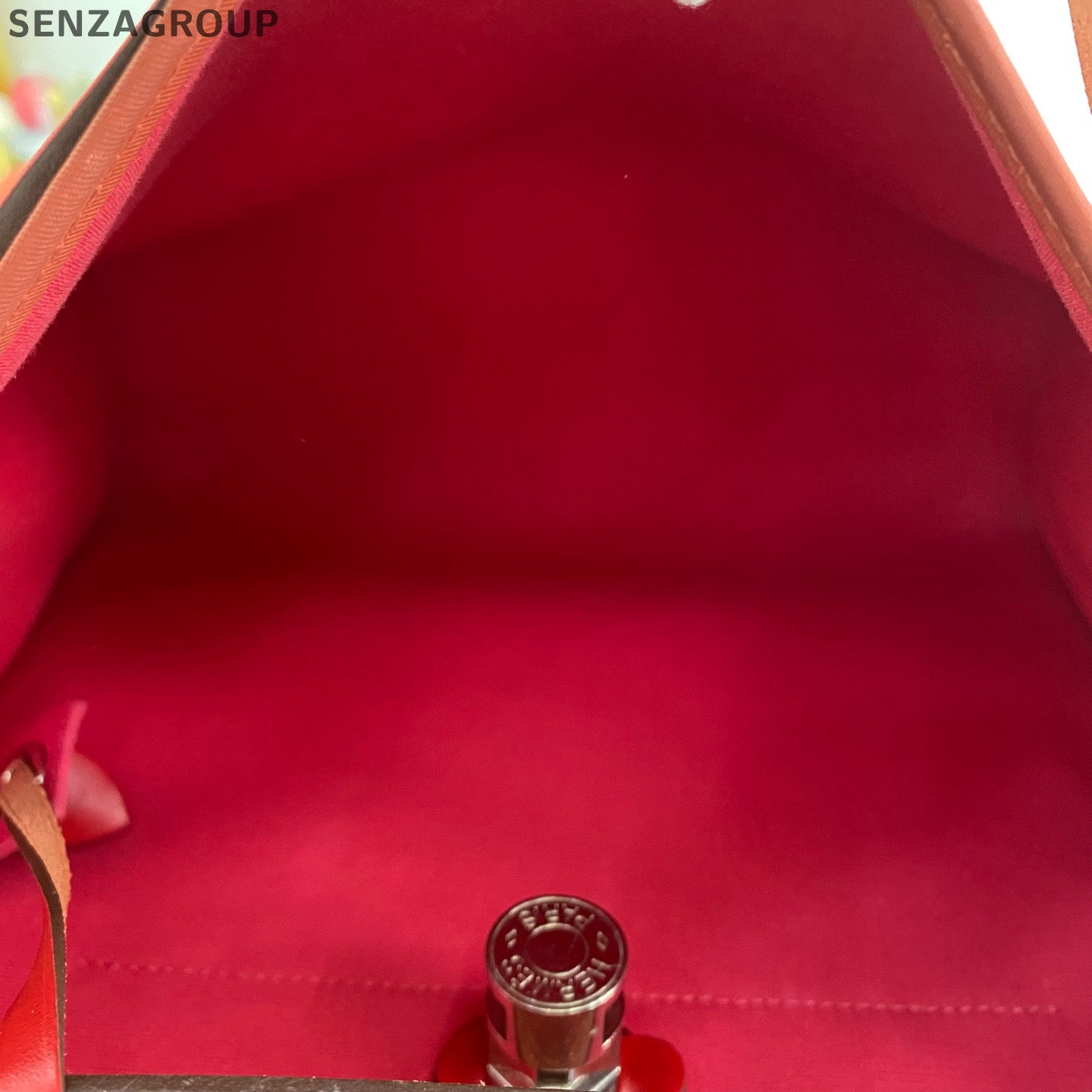 Hermès Herbag 31 Canvas Shoulder Bag Red Silver - Classic Women's Tote