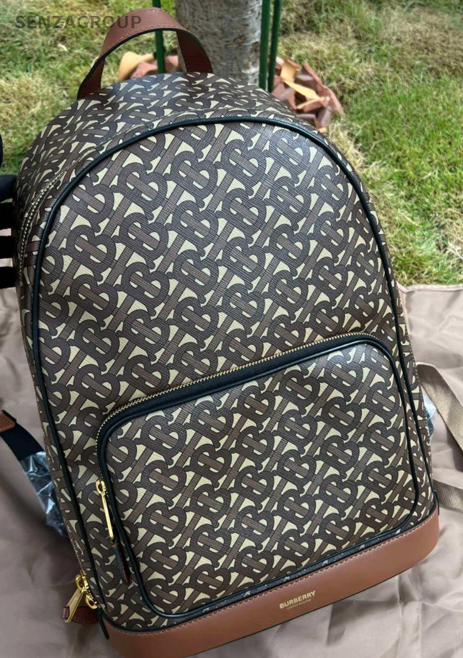 Burberry Backpack Shoulder Bag Brown Brand New Unisex Adults