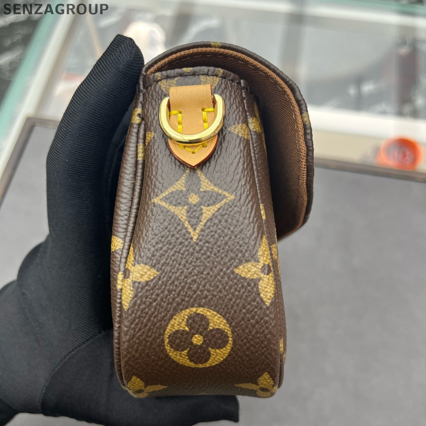 Louis Vuitton Monogram Ivy Chain Shoulder Bag Brown Gold Hardware