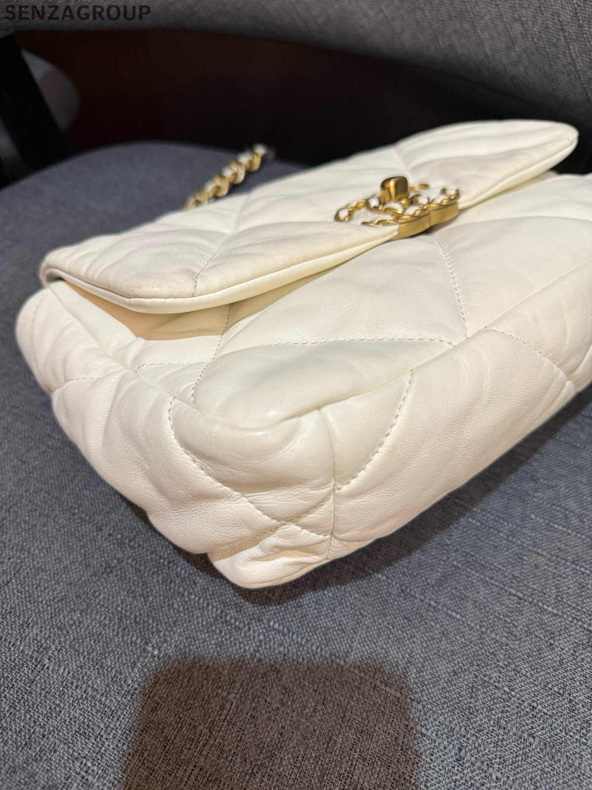 Chanel 19 Small Quilted Lambskin Chain Shoulder Crossbody Bag Women