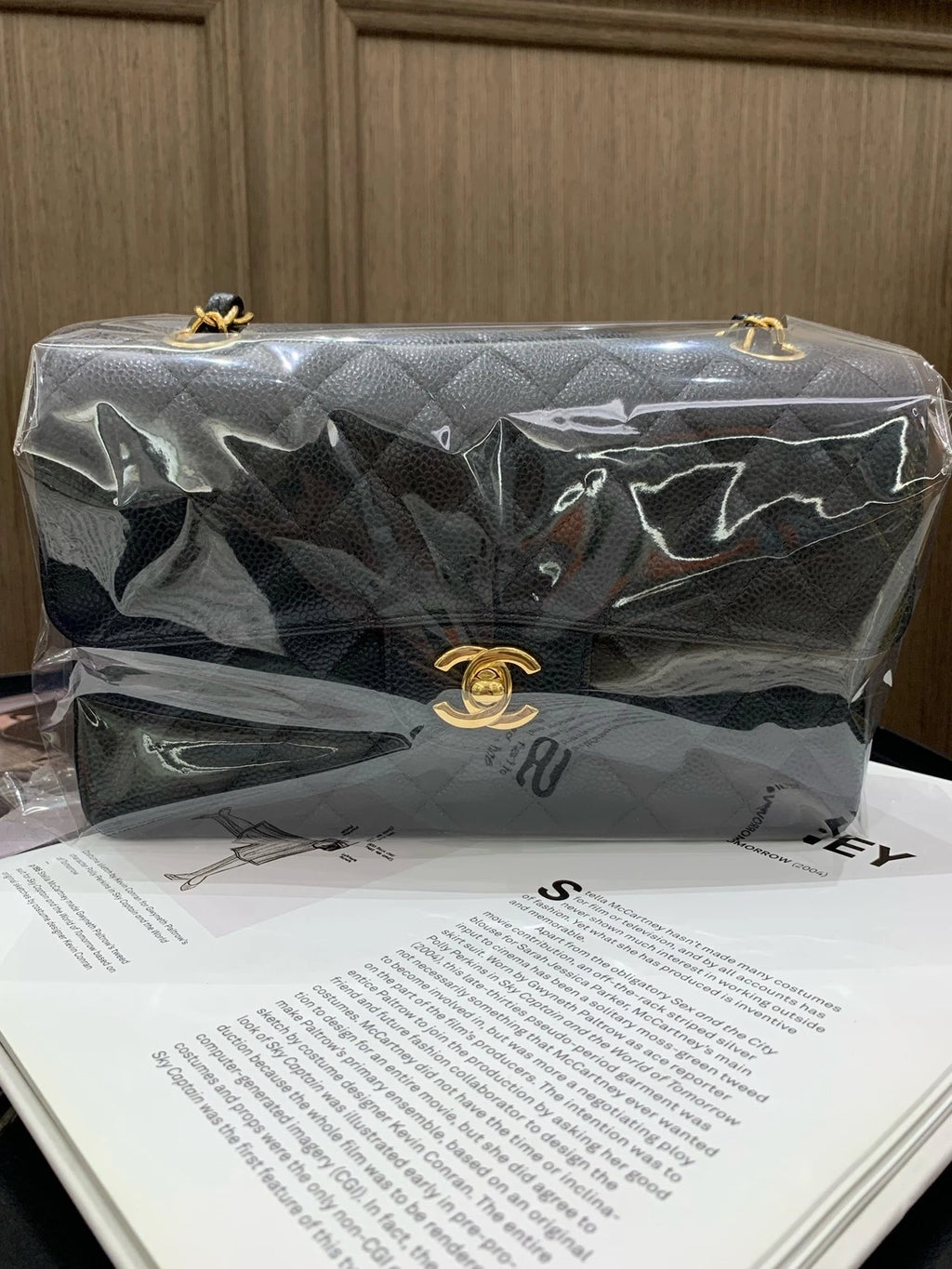 Chanel Black Gold Leather Small Shoulder Bag For Women
