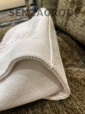 Chanel White & Pink Tote Beach Bag Chain Strap Silver Hardware Classic