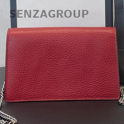Gucci Dionysus Mini Bag Red Silver Chain Crossbody Women's Classic