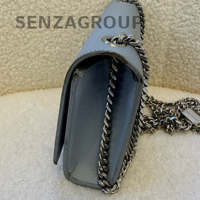 Saint Laurent Kate Small Light Blue Silver Chain Crossbody Bag