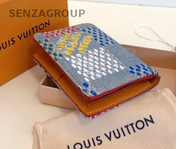 Louis Vuitton Card pack Denim Summer Limited Edition Colorful Chip Version