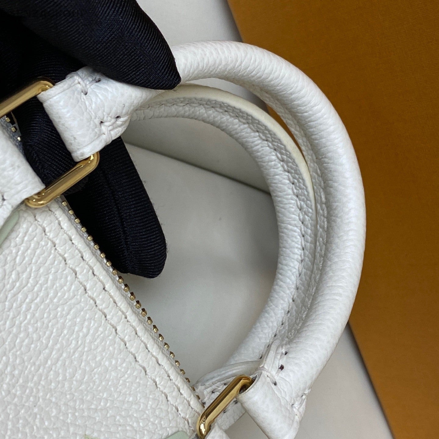 Louis Vuitton Speedy Nano Monogram Top Handle Bag Chain Crossbody Green Women