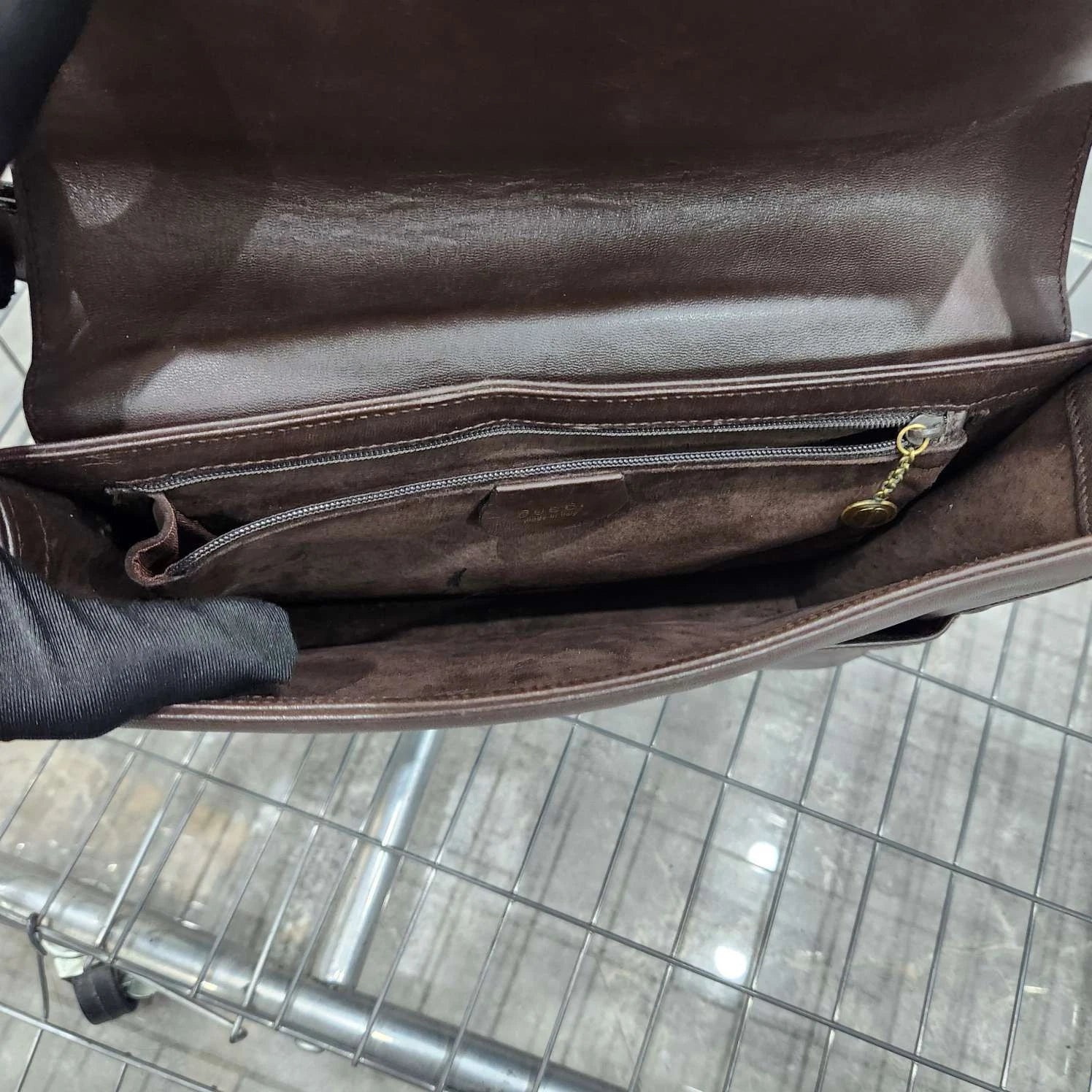 Gucci Vintage Brown Flap Shoulder Crossbody For Women