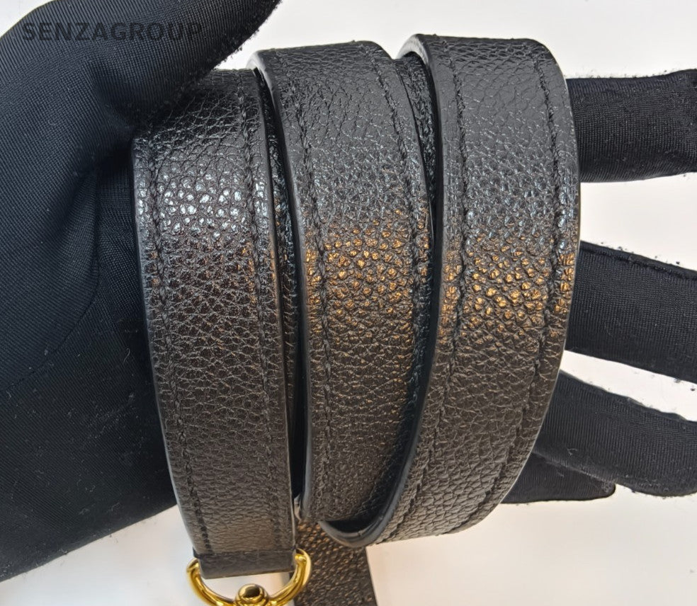 Louis Vuitton Speedy Monogram Top Handle Bag Crossbody Black Gold Women Classic