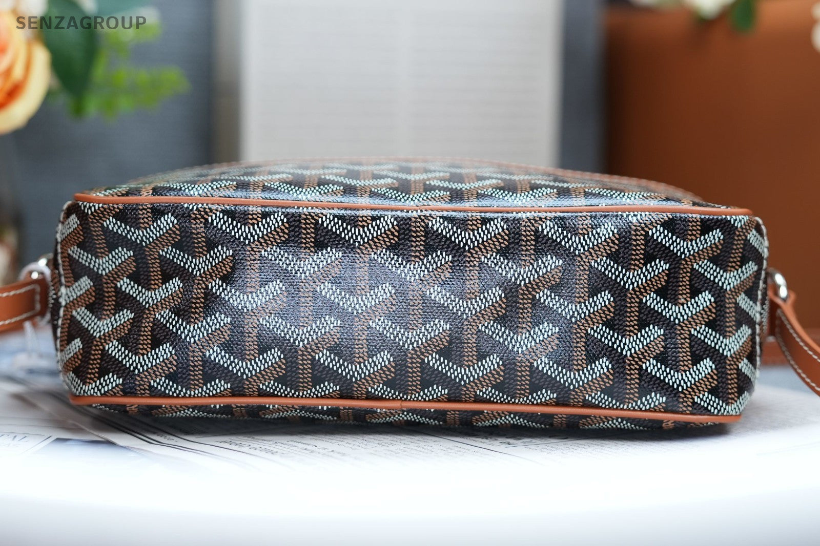 Goyard Monogram Camera Bag 2ways Shoulder Crossbody Bag Women Brown