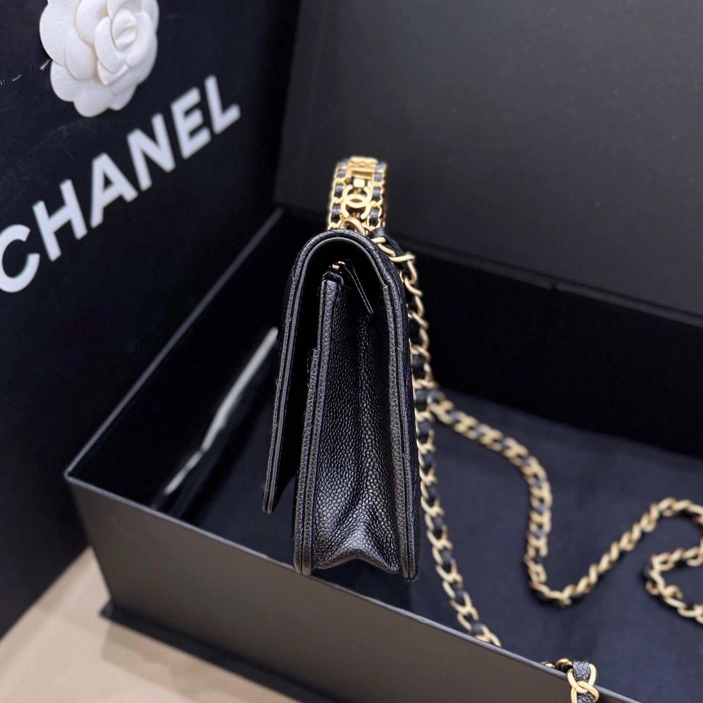 CHANEL Hollow Letter Handle WOC Chain Crossbody For Women