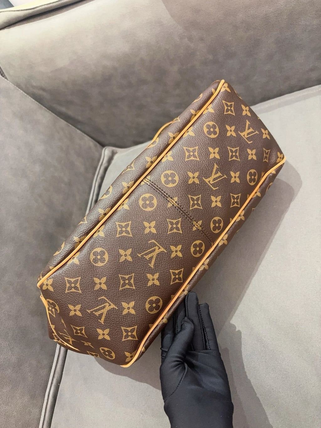 Louis Vuitton Delightful PM Monogram Shoulder Bag Brown Gold Used Women Classic