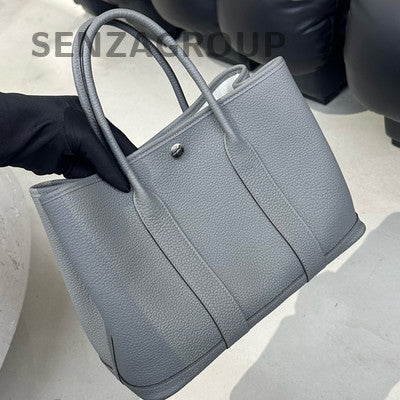 Hermès Garden Party 30 Tote Bag Grey Silver Hardware Leather Women's Classic