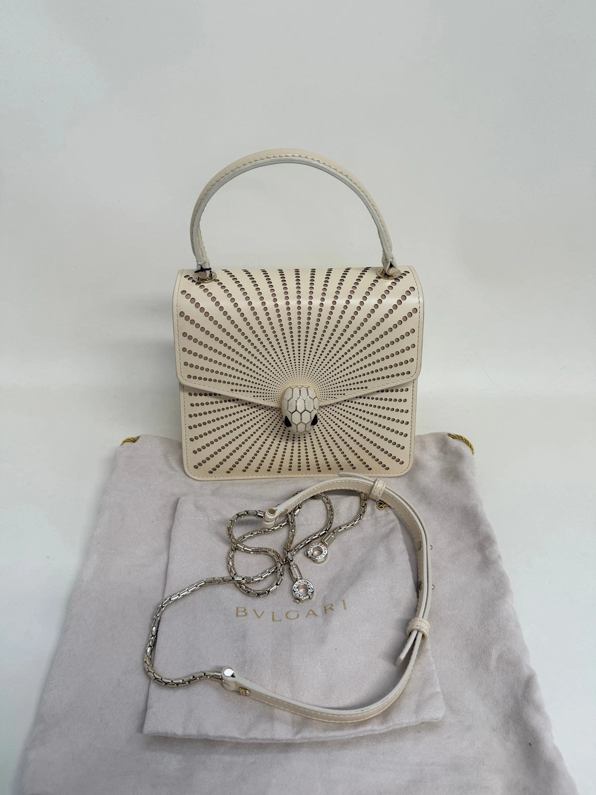 Bvlgari Serpenti Accordion Shoulder Bag Leather For Women