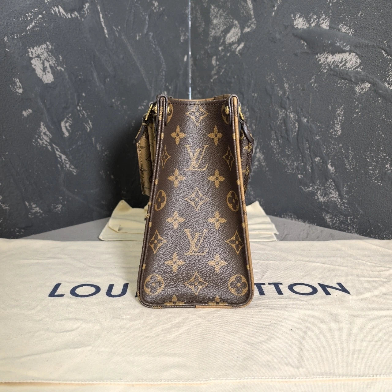 Louis Vuitton OnTheGo Small Canvas Tote Bag For Women