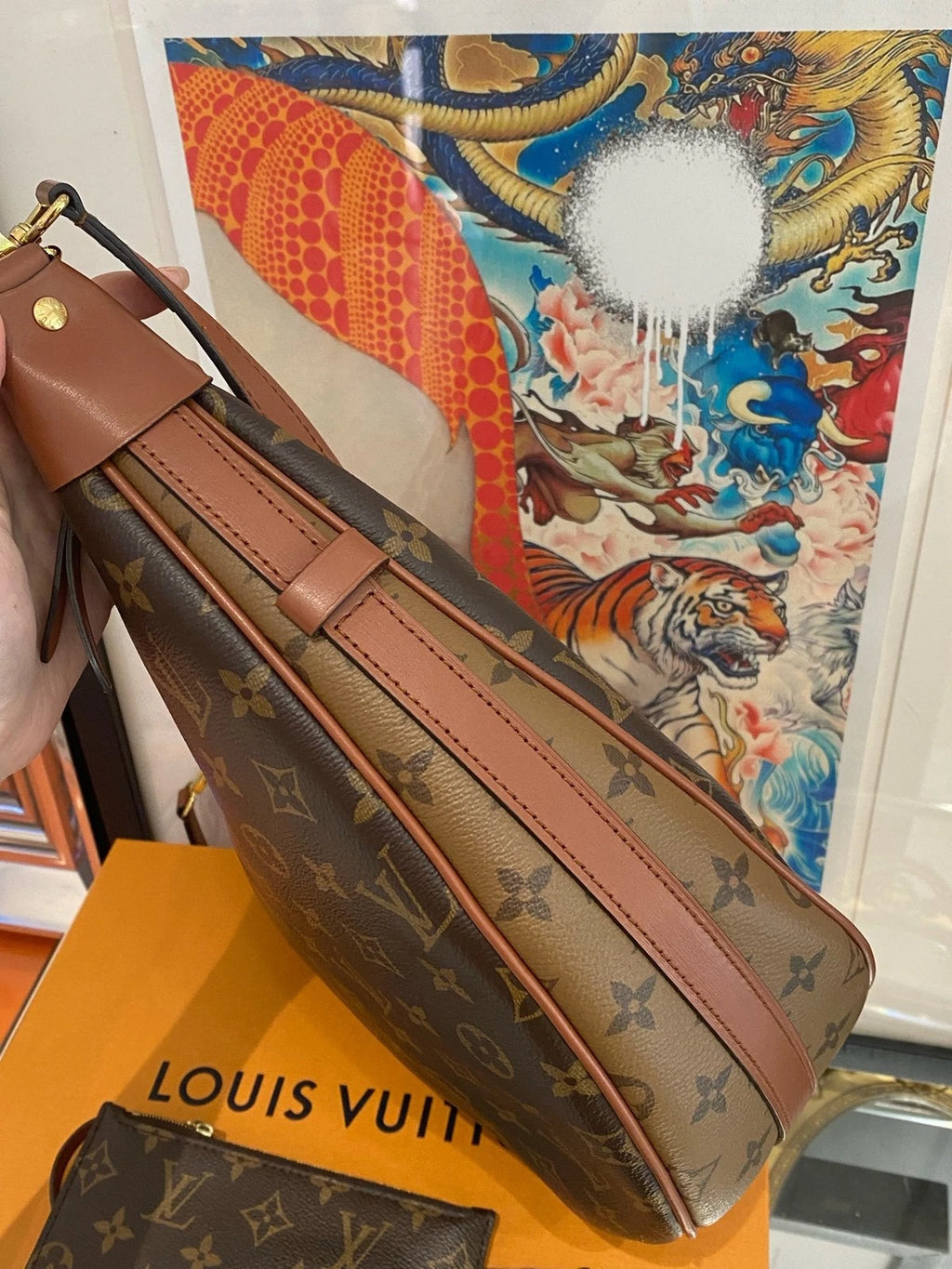 Louis Vuitton Loop Monogram Canvas Shoulder Bag Excellent