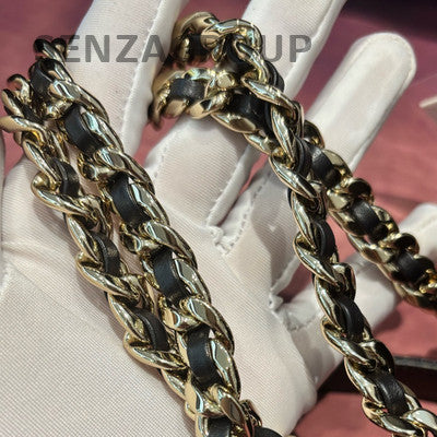 Chanel Métiers d'Art Black Gold Cosmetic Case Chain Shoulder Bag