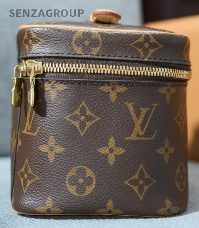Louis Vuitton Monogram Vintage Top Handle Bag Brown Gold Used Women Classic