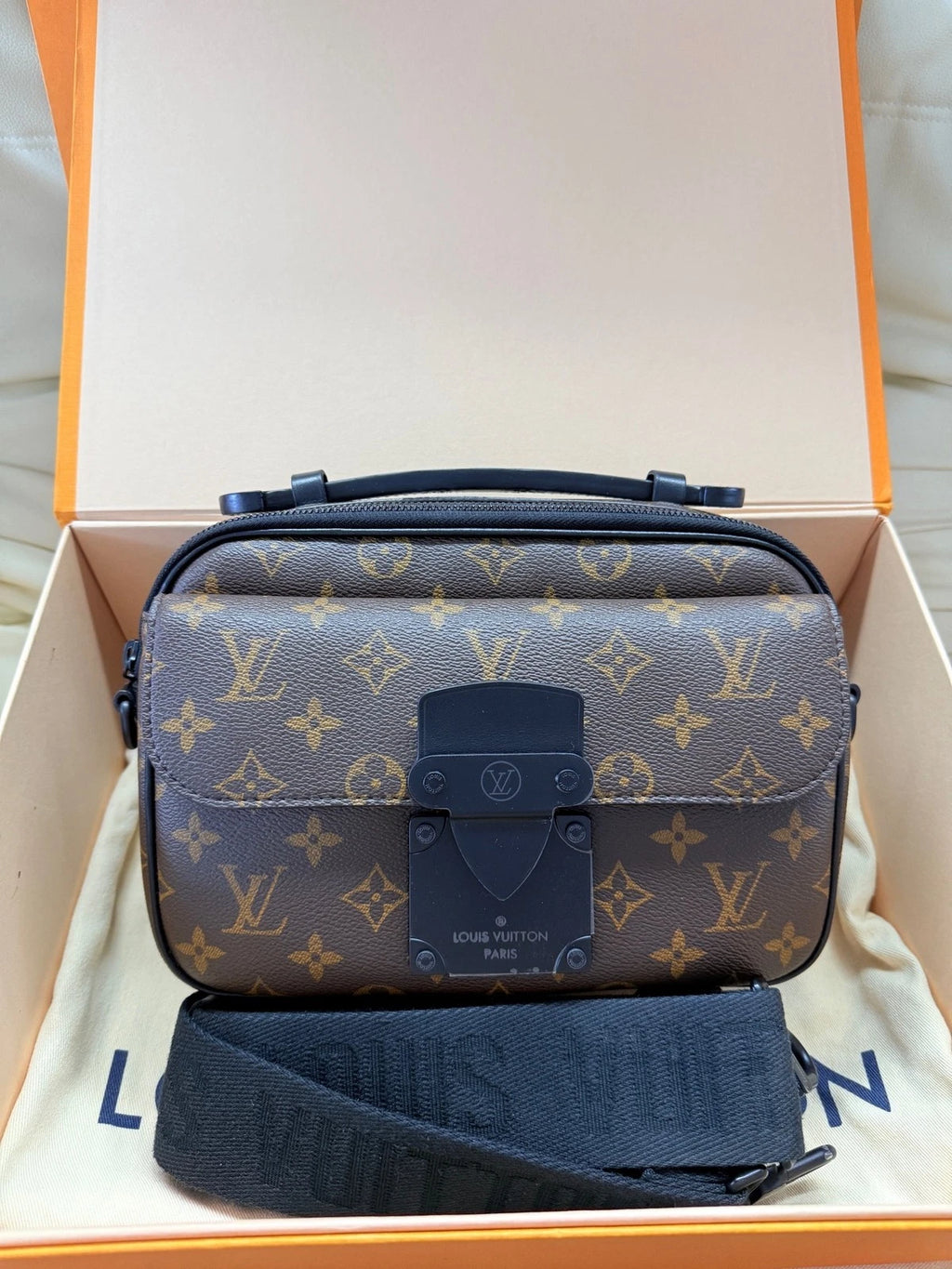 Louis Vuitton Monogram Canvas S-lock Messenger Bag For Women