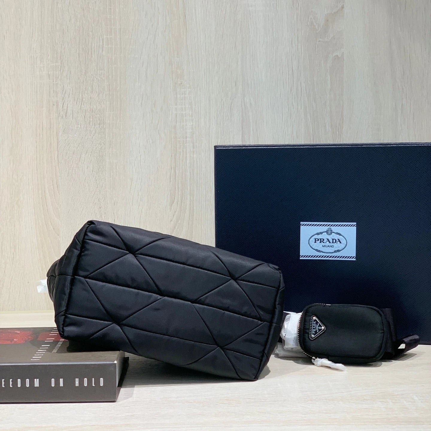 PRADA Black Nylon Tote Bag For Women