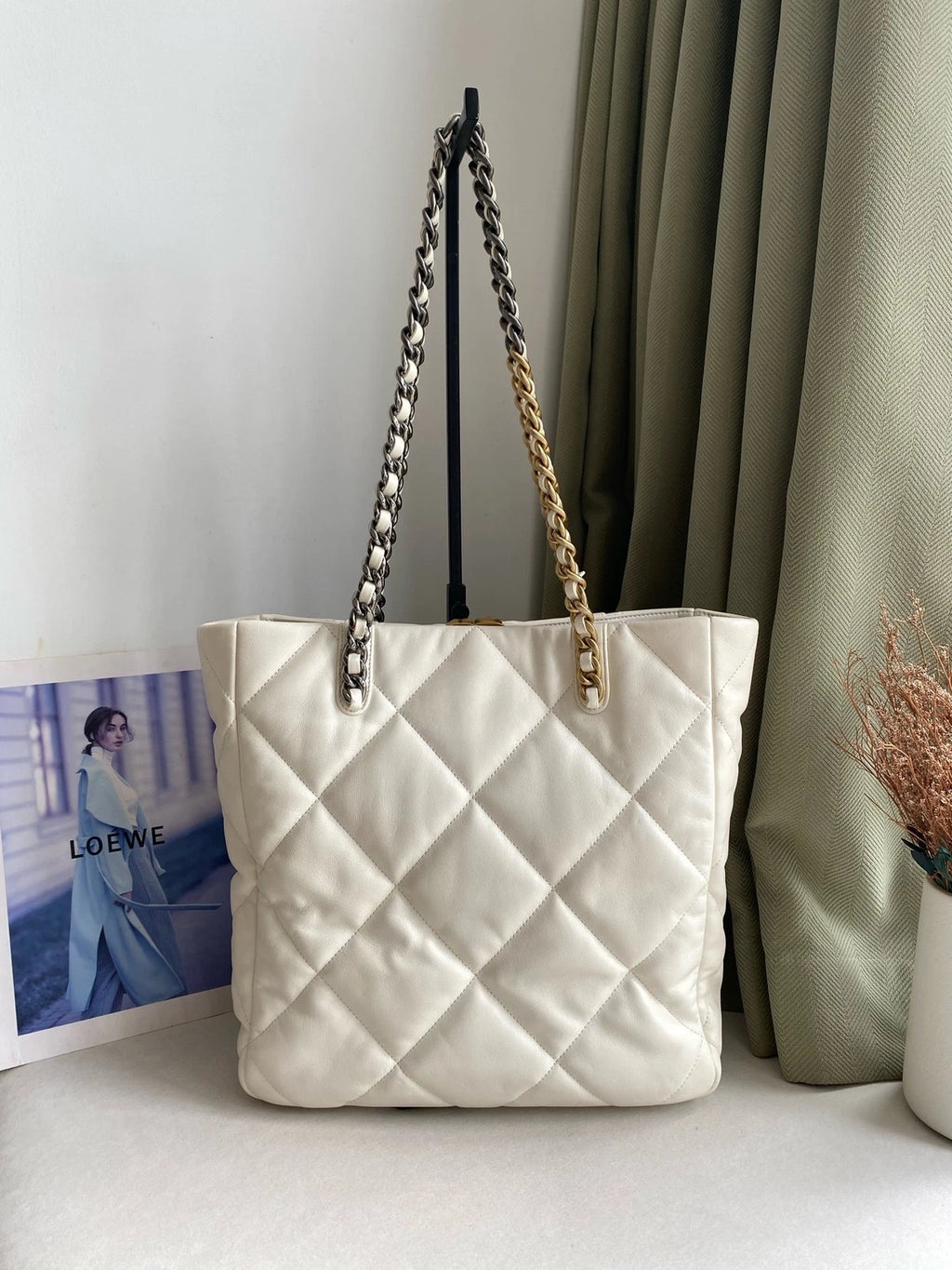 CHANEL 19Bag Tote Shoulder Shopping Bag For Women
