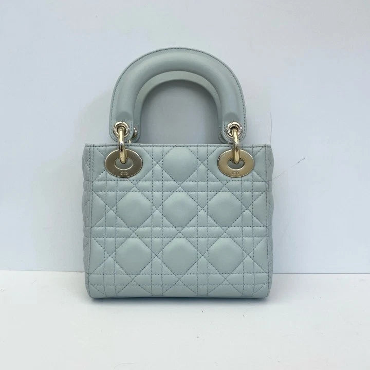 Dior Lady Dior Lambskin Top Handle Excellent