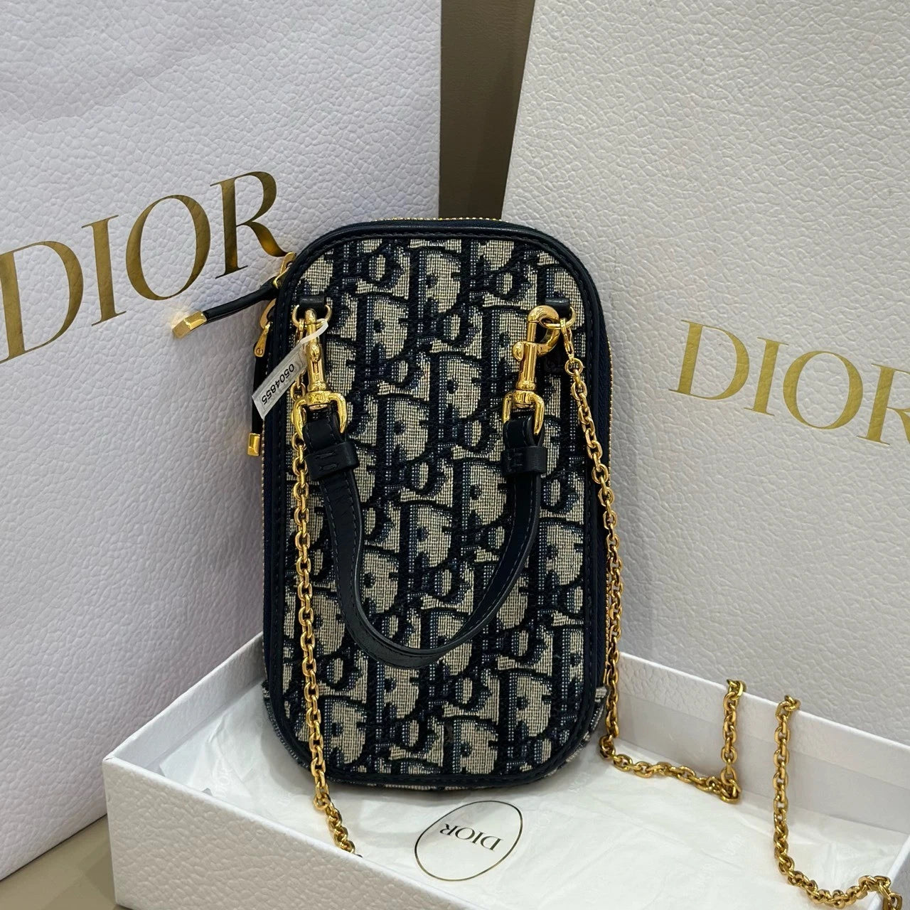 Dior Canvas Monogram Montaigne Phone Crossbody For Women