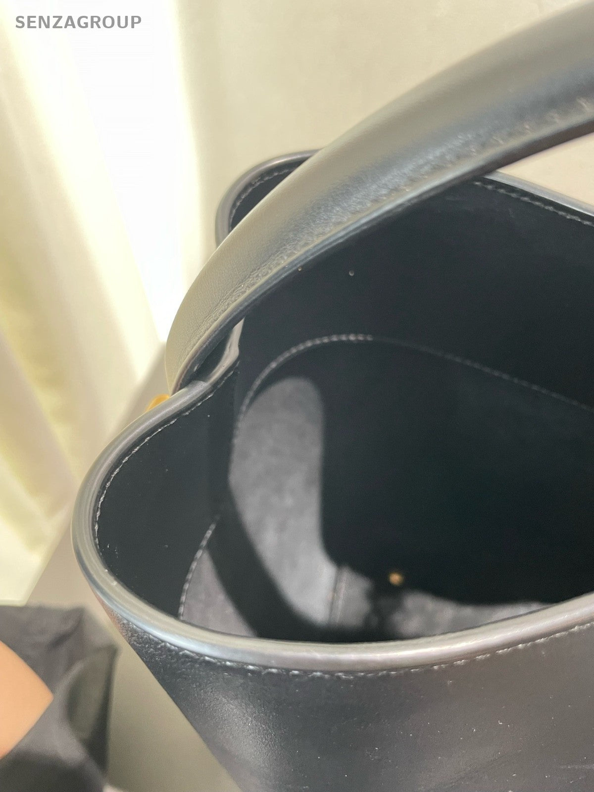 Saint Laurent LE37 GM Bucket Handbag Crossbody Black Gold Women Classic Designer